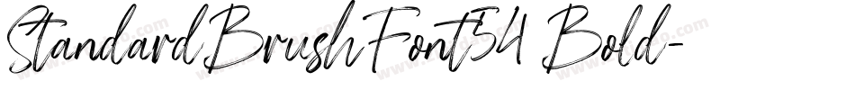 StandardBrushFont54 Bold字体转换